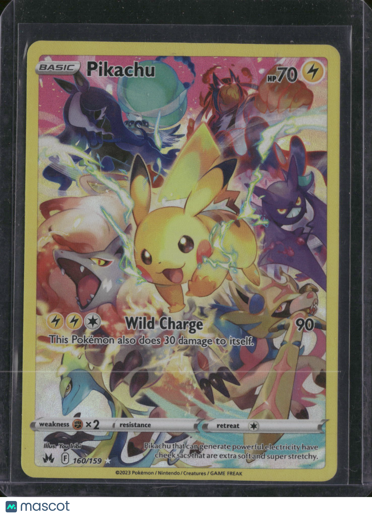 2023 Crown Zenith Pikachu Holo Secret Rare #160/159