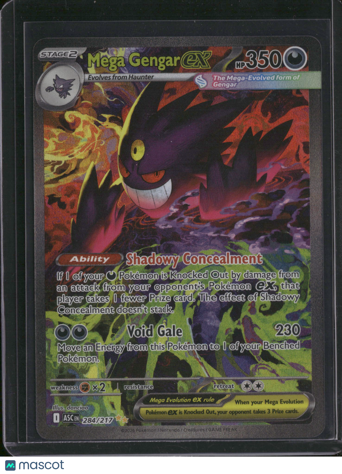 2026 Mega Evolution – Ascended Heroes Mega Gengar EX Holo Secret Rare SAR #284/217