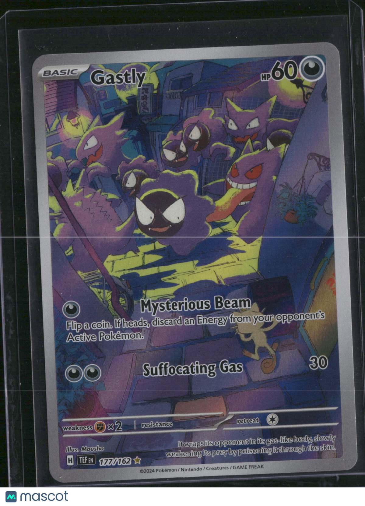 2024 Temporal Forces Gastly Holo Secret Rare #177/162