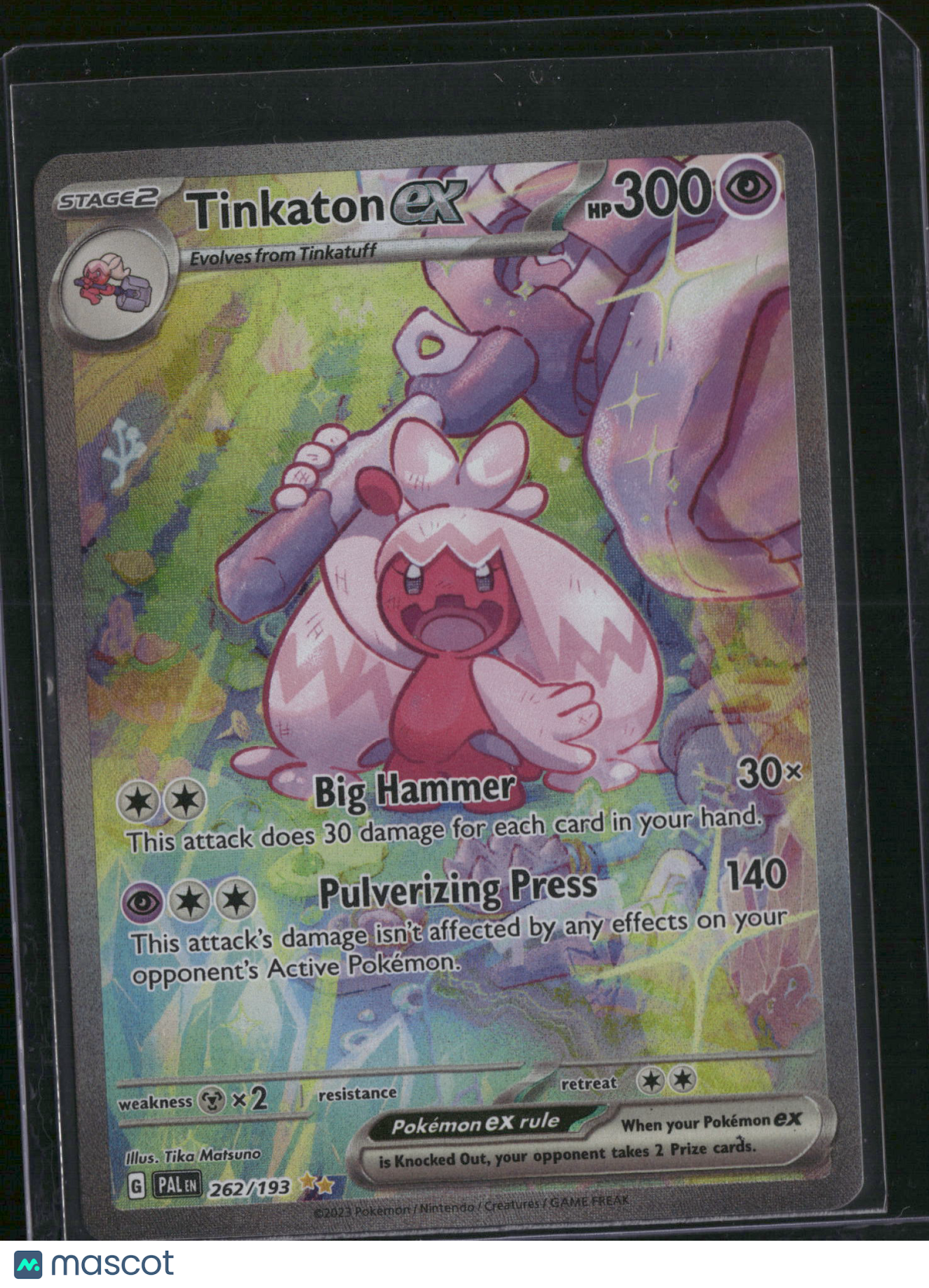 2023 Paldea Evolved Tinkaton EX Holo Secret Rare SAR #262/193