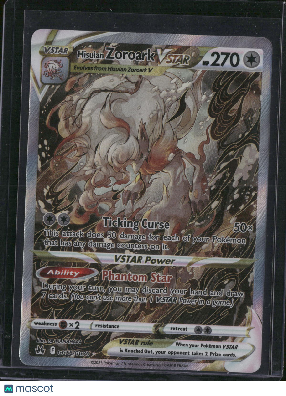2023 Crown Zenith Hisuian Zoroark VSTAR Holo Rare SAR #GG56/GG70