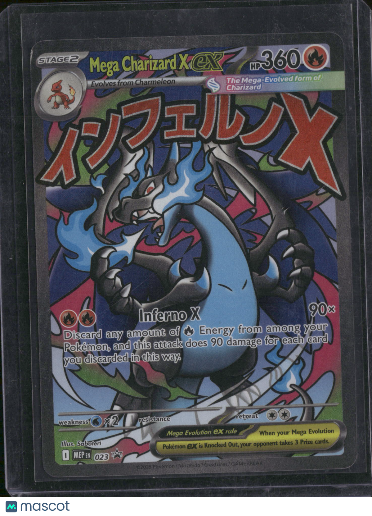 2025 Mega Evolution – Phantasmal Flames Mega Charizard X EX Holo Special Illustration Rare SAR #MEP EN 023