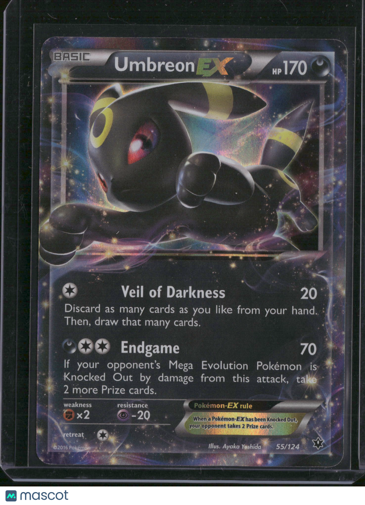 2016 Fates Collide Umbreon EX Holo Rare #55/124