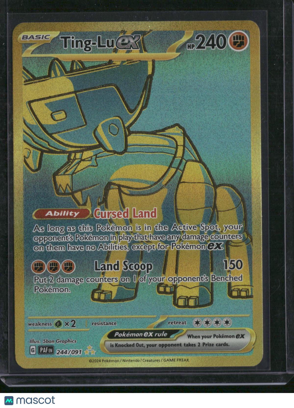 2024 Paldean Fates Ting-Lu EX Holo Secret Rare UR #244/91