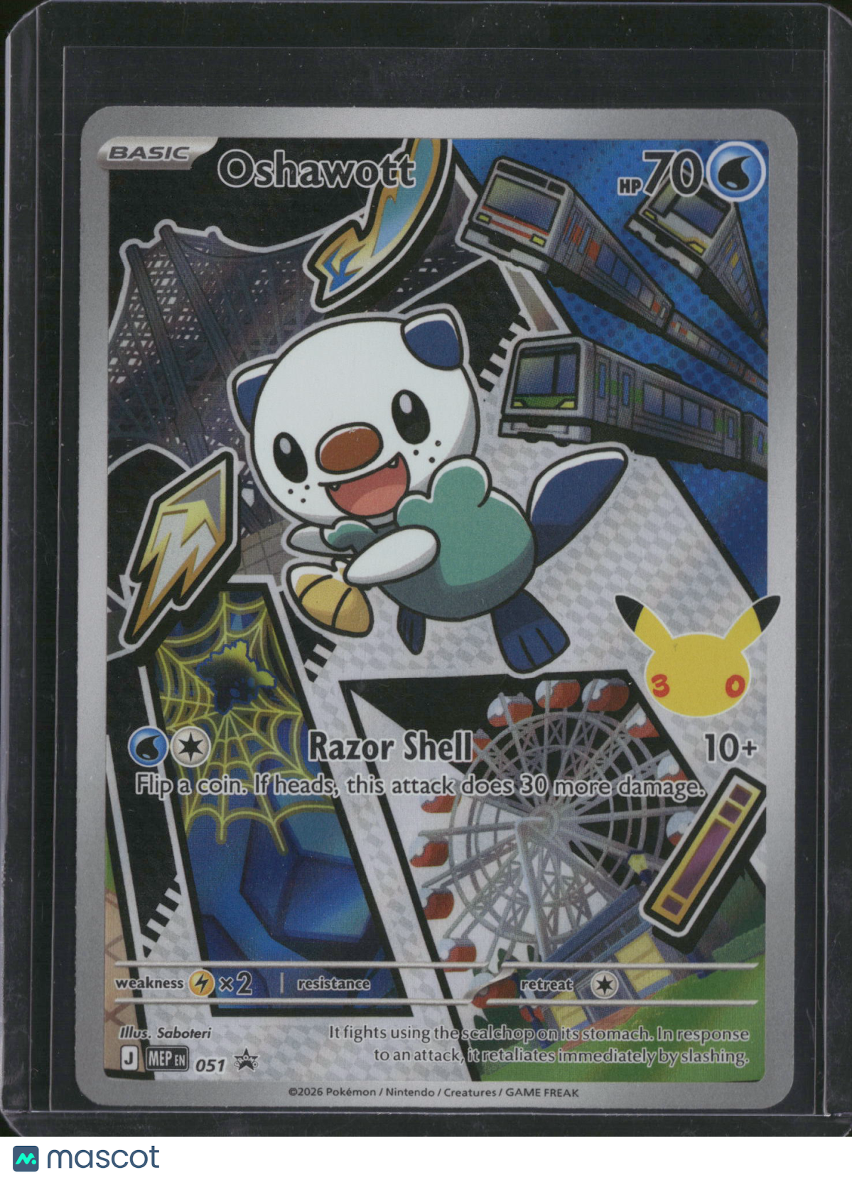 2026 Mega Evolution – Perfect Order Oshawott Holo Black Star Promo #MEP EN 051