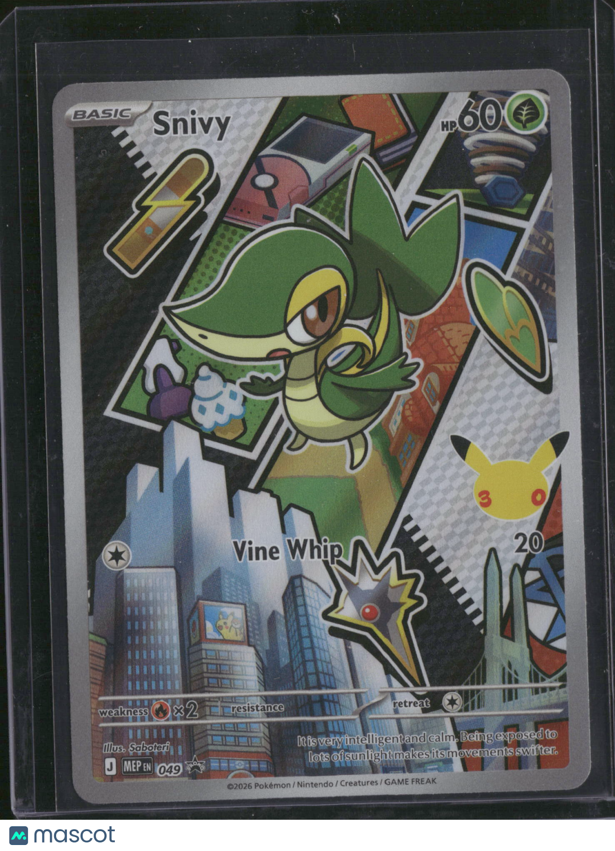 2026 Mega Evolution – Ascended Heroes Snivy Holo Black Star Promo #MEP EN 049