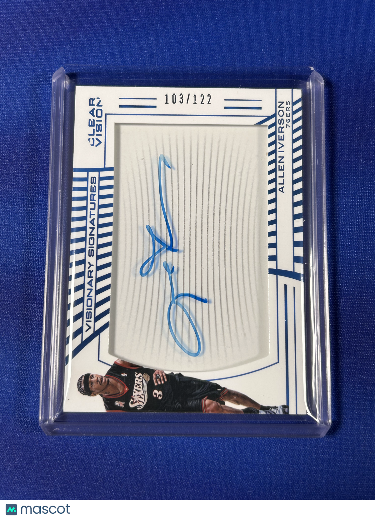 Allen Iverson 2016 Panini Clear Vision Visionary Signatures #VS-AI /122
