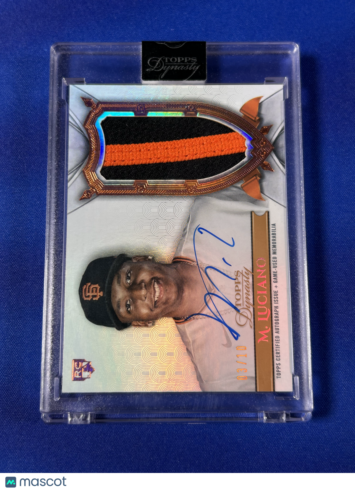 Marco Luciano 2024 Topps Dynasty #DAP-ML8 /10 Patch RC Game-Used Memorabilia