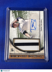 Tarik Skubal 2025 Topps Museum Collection #MMJPA-TS /25 1. Game-Used Memorabilia Patch Autograph Card