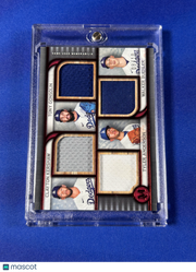 Walker Buehler Clayton Kershaw Tony Gonsolin Tyler Anderson 2023 Topps Museum Collection #PPQR-KGAB Quad Relic Game-Used Memorabilia