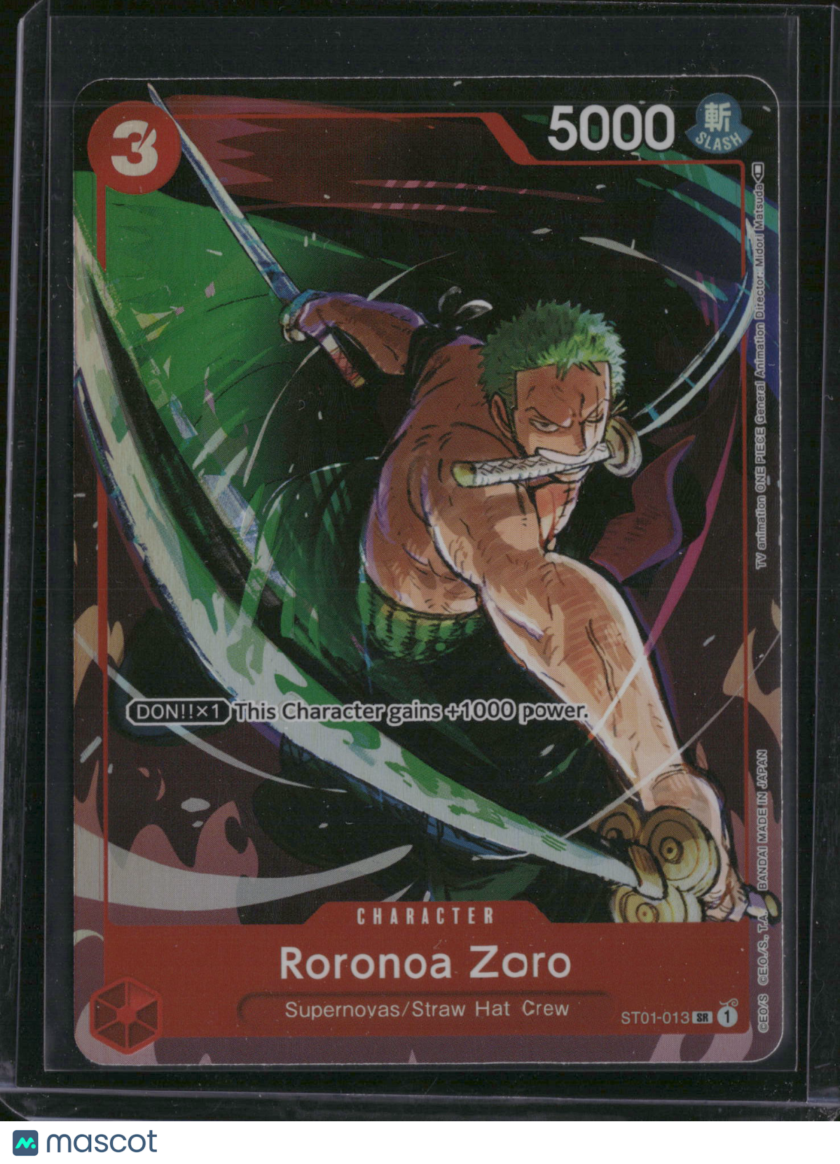 2022 One Piece Card Game Straw Hat Crew Roronoa Zoro Straw Hat Crew Supernovas