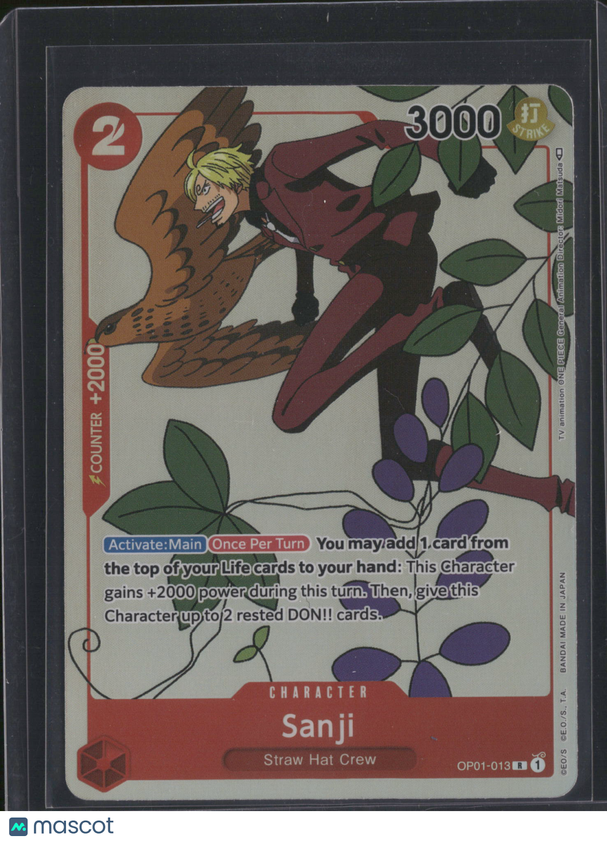 2022 One Piece Card Game Romance Dawn Sanji Parallel Rare Straw Hat Crew