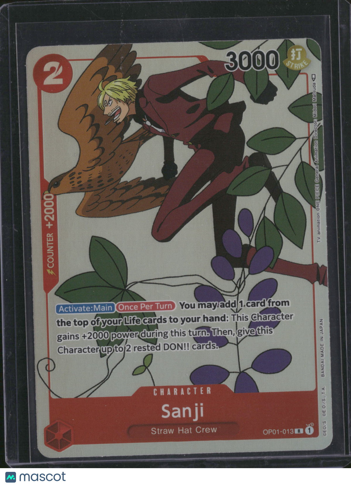 2022 One Piece Card Game Romance Dawn Sanji Parallel Rare Straw Hat Crew