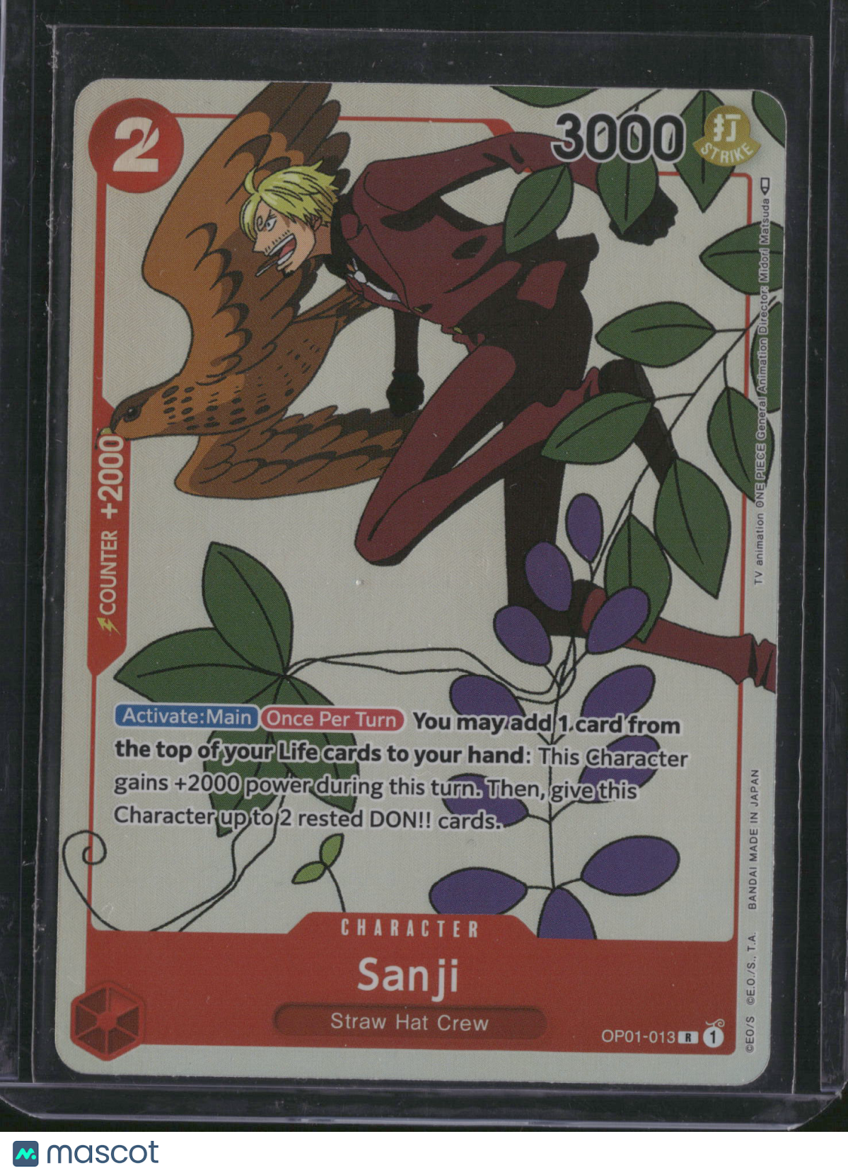 2022 One Piece Card Game Romance Dawn Sanji Parallel Rare Alternate Art