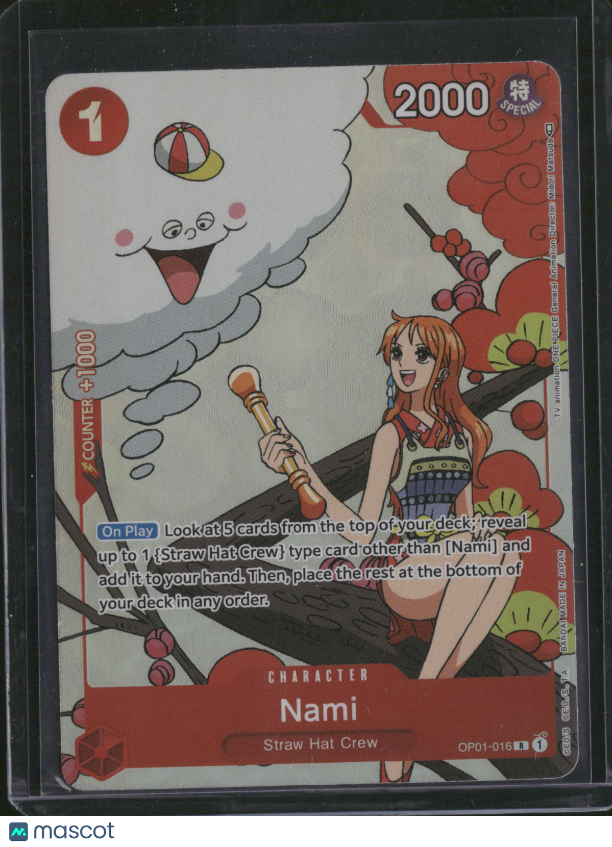 2022 Bandai One Piece Card Game Romance Dawn Nami Alternate Art #OP01-016