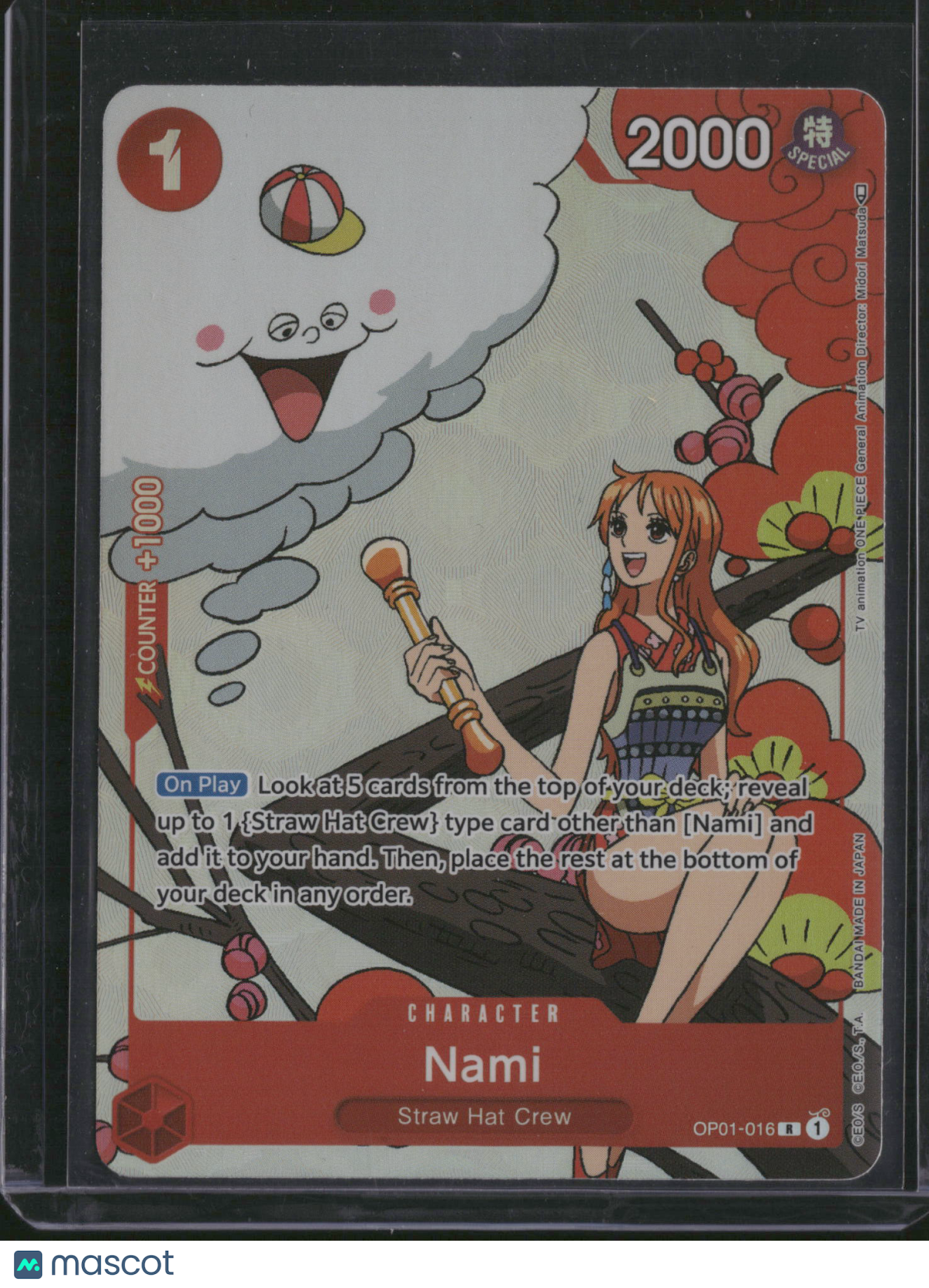 2022 Bandai One Piece Card Game Romance Dawn Nami Special Rare Alternate Art #OP01-016