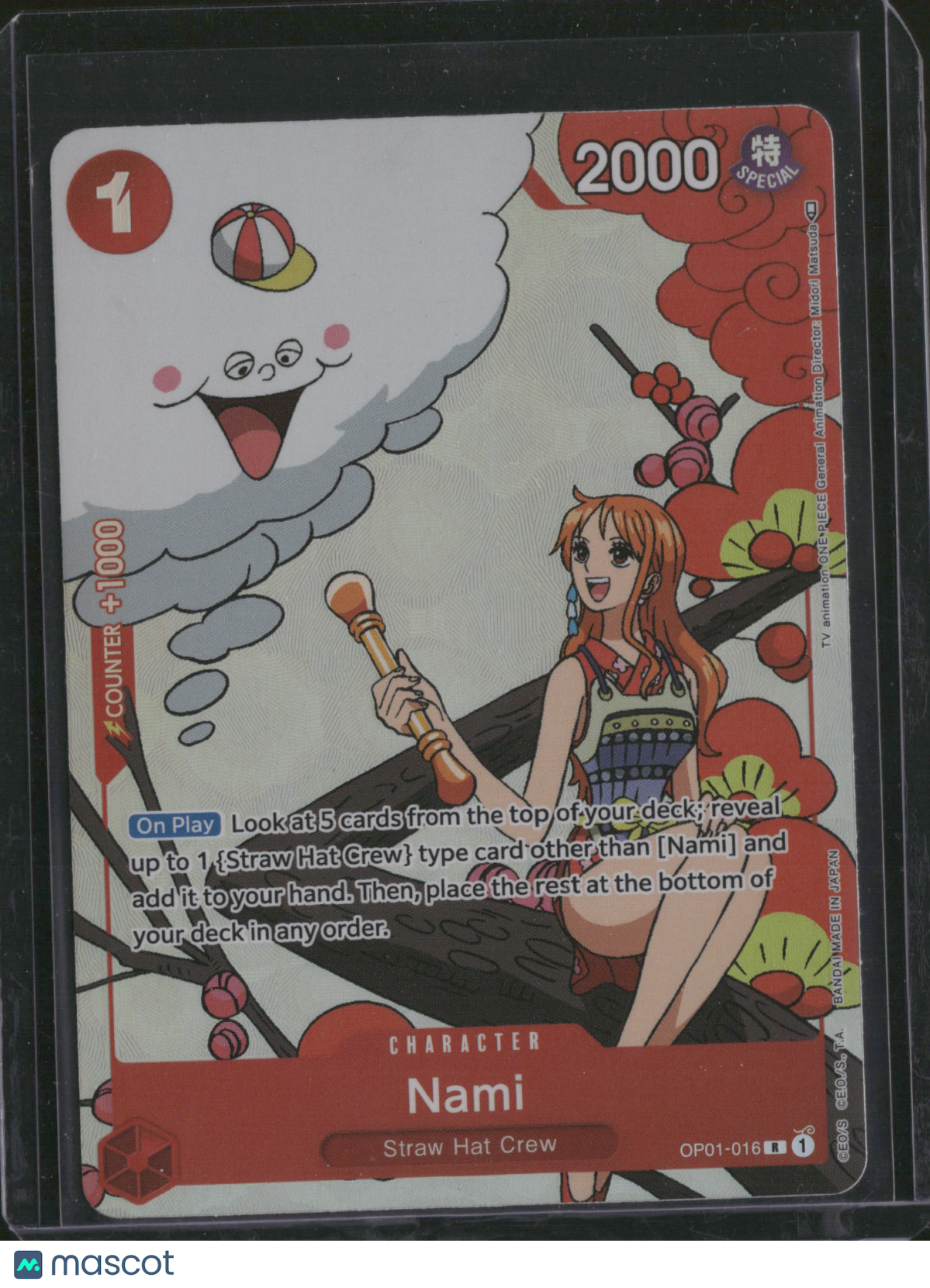 2022 One Piece Card Game Romance Dawn Nami Parallel Rare Alternate Art #OP01-016