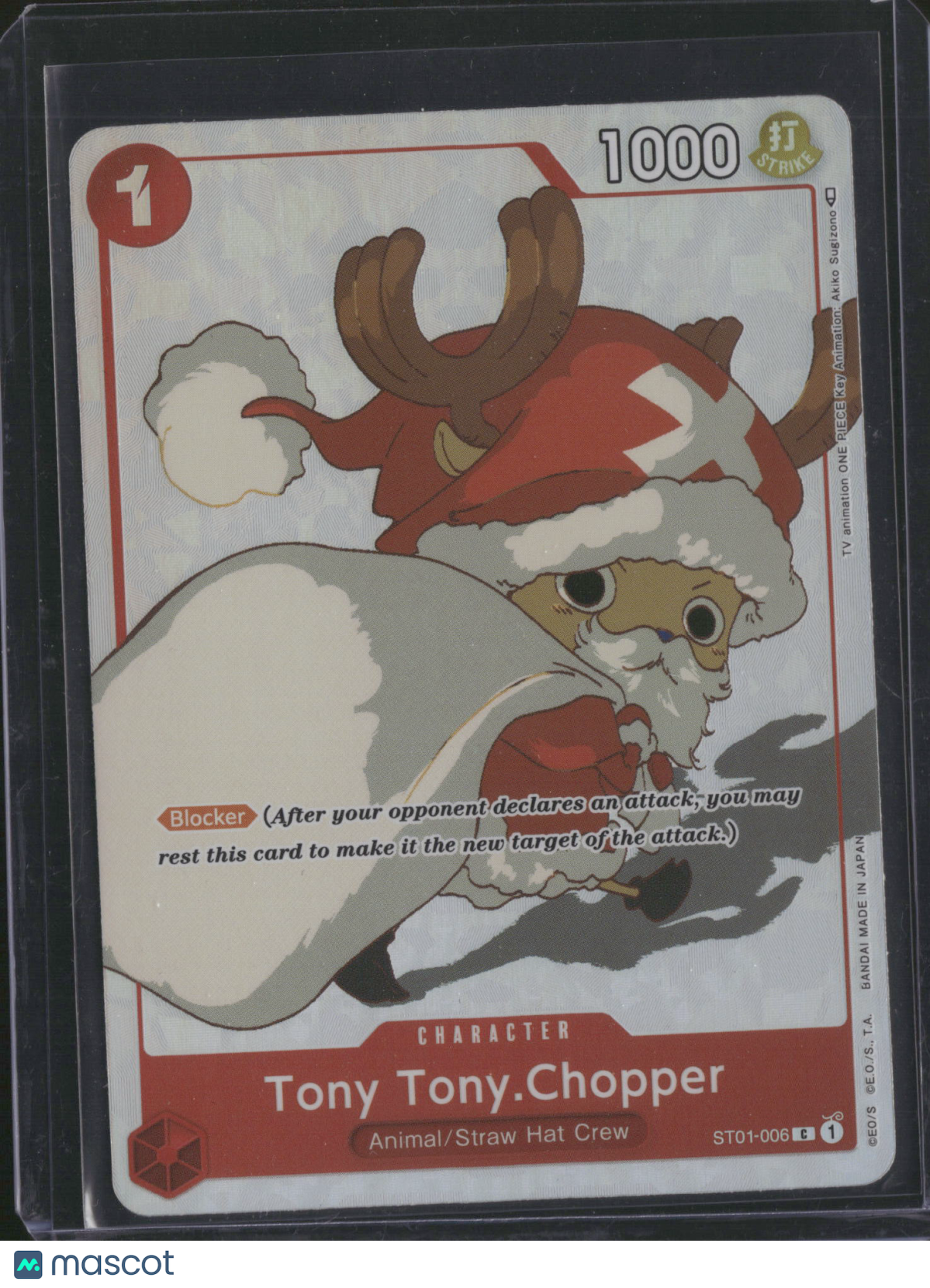 2022 Bandai One Piece Card Game Straw Hat Crew Tony Tony.Chopper Blocker Animal/Straw Hat Crew #ST01-006