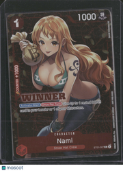 2022 One Piece Card Game Straw Hat Crew Nami ST01-007 Winner Promo