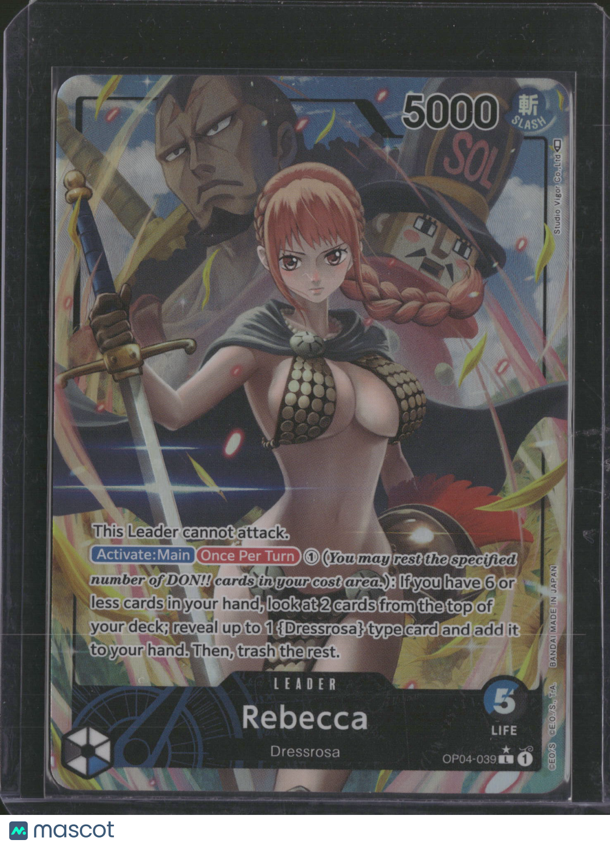 2023 One Piece Card Game Kingdoms of Intrigue Rebecca Holo Leader Alternate Art