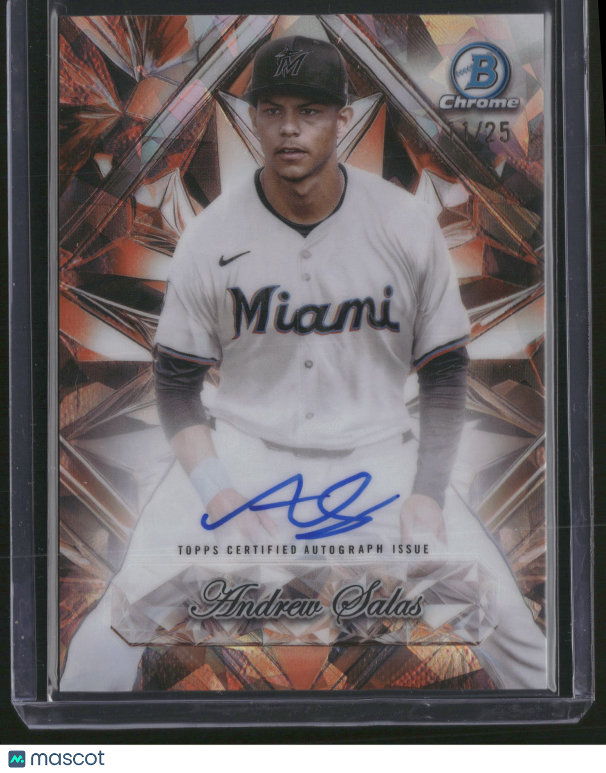 Andrew Salas 2025 Bowman Chrome Sapphire Selections #SSA-AS Orange /25