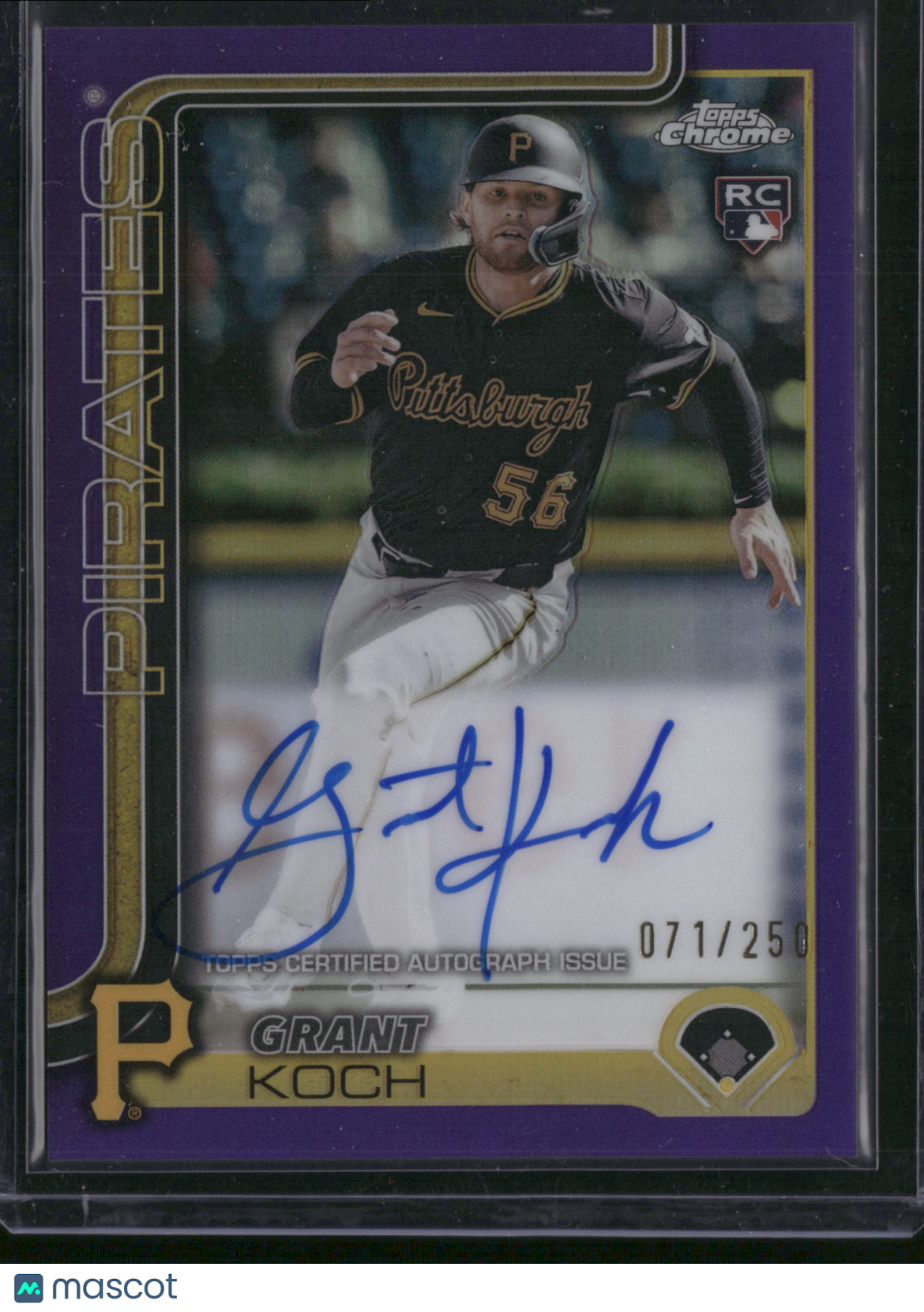 Grant Koch 2025 Topps Chrome #RA-GKO Purple Refractor /250 RC