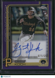 Grant Koch 2025 Topps Chrome #RA-GKO Purple Refractor /250 RC