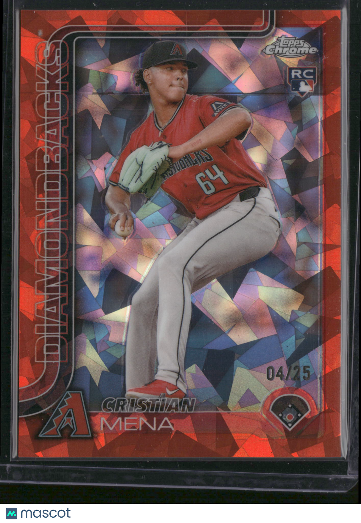 Cristian Mena 2024 Topps Chrome #102 Red Atomic Refractor /25 RC