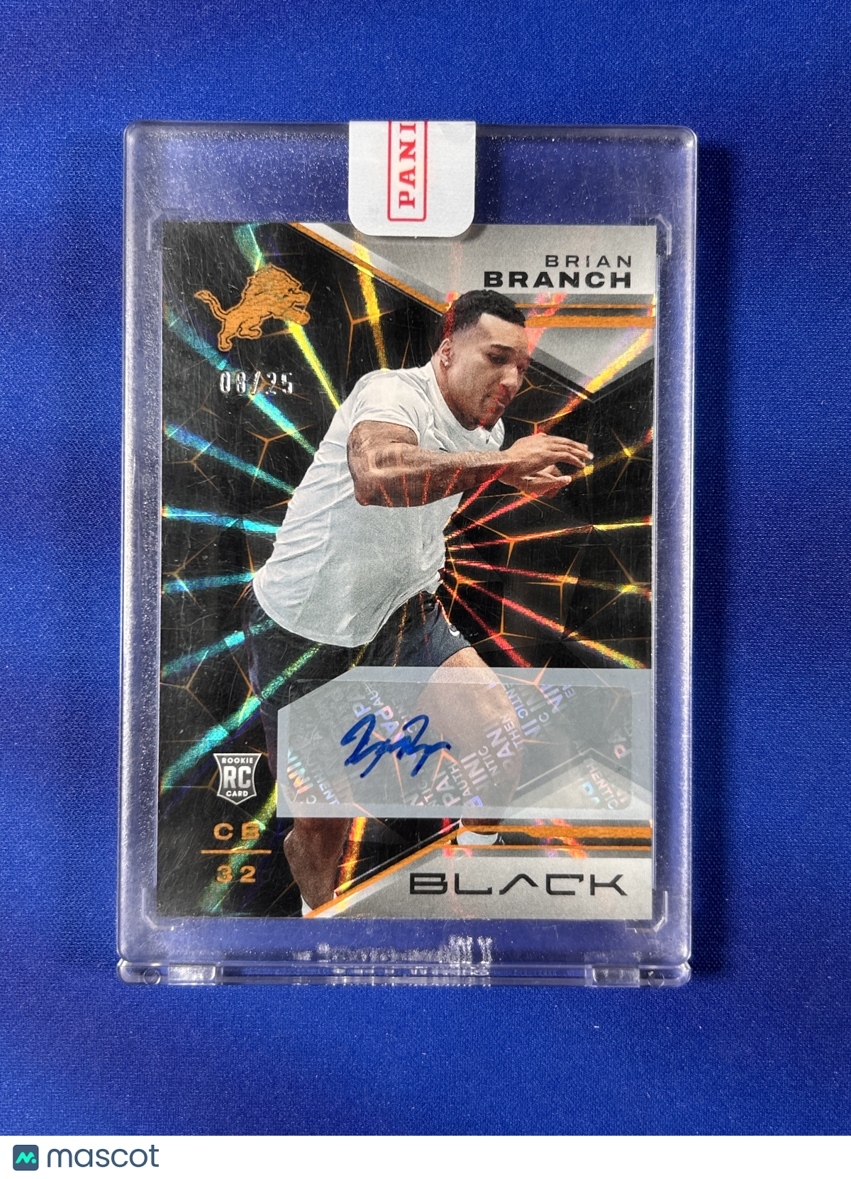 Brian Branch 2023 Panini Black #189 /25 RC