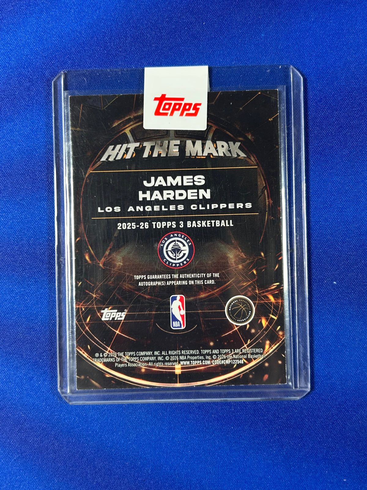 James Harden 2026 Topps 3 Hit The Mark #HTM-JH /25 Autograph