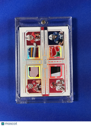 Baker Mayfield Saquon Barkley Bryce Love Lamar Jackson 2019 Panini National Treasures Collegiate #9 /5 Quad Patch Player-Worn Materials