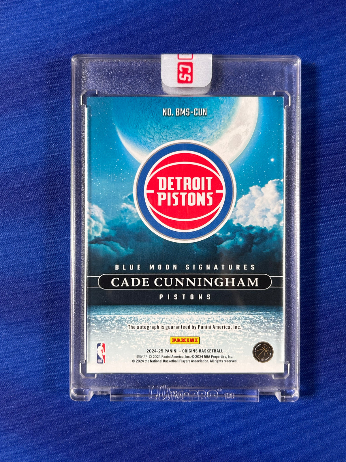 Cade Cunningham 2024 Panini Origins Blue Moon Signatures #BMS-CUN
