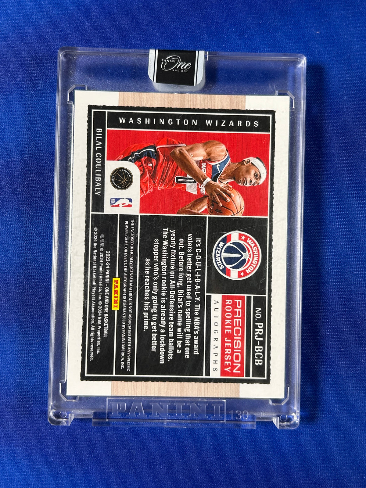 Bilal Coulibaly 2024 Panini One Precision Rookie Jersey Autographs #PRJ-BCB RC Patch