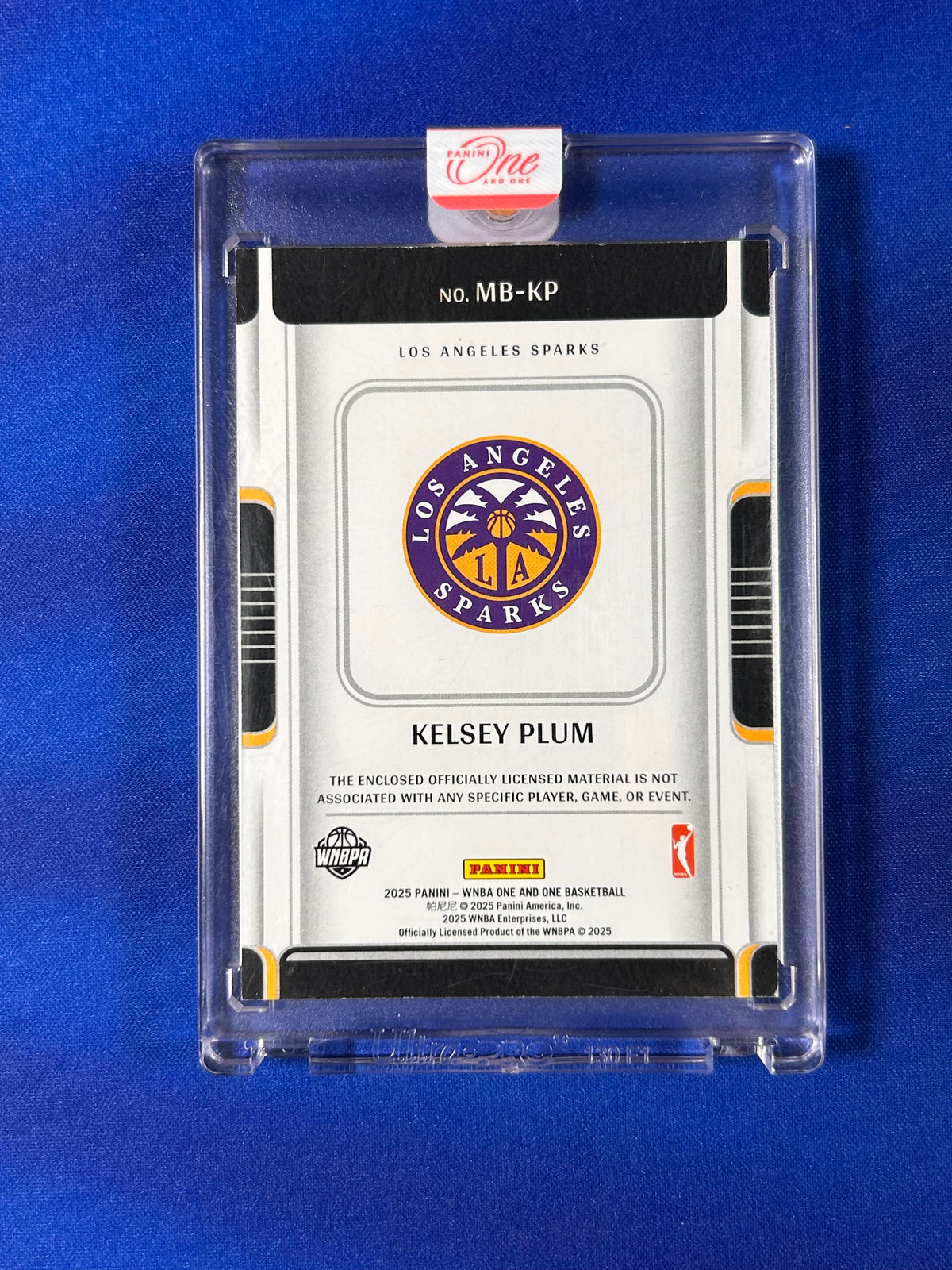 Kelsey Plum 2025 Panini One and One #MB-KP /49 Memorabilia