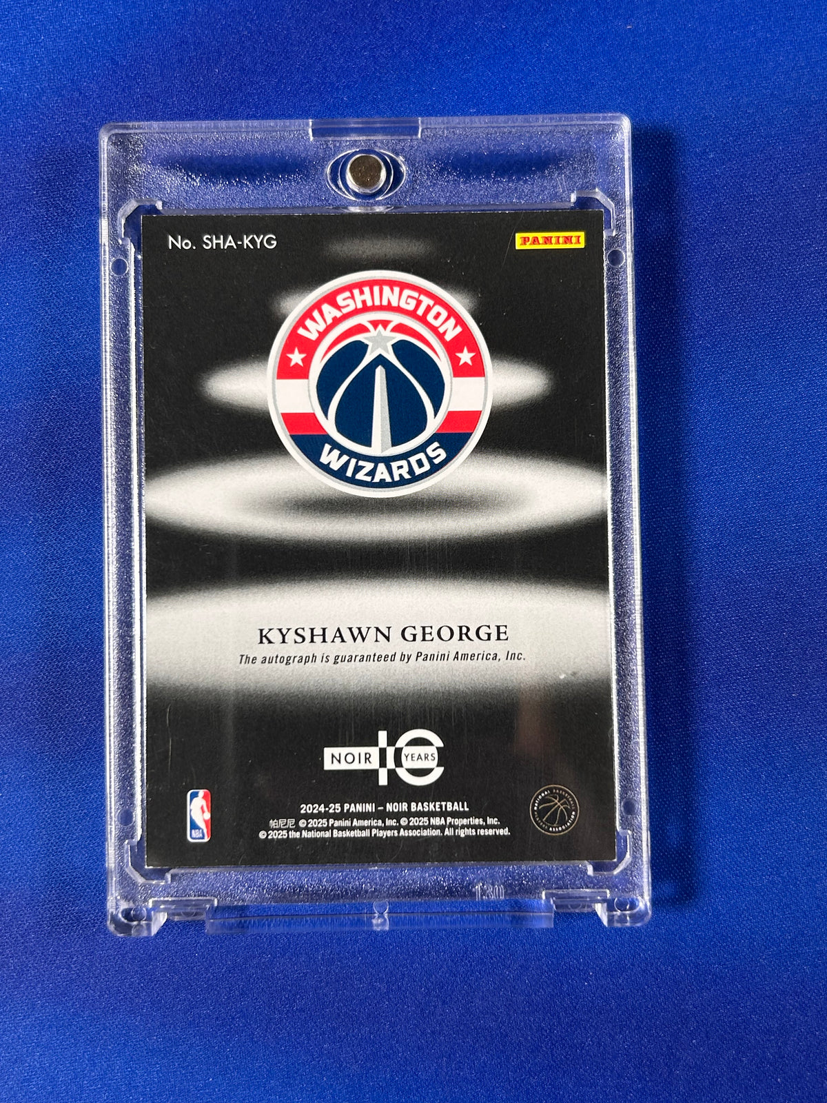 Kyshawn George 2025 Panini Noir Shadow Signatures #SHA-KYG /49