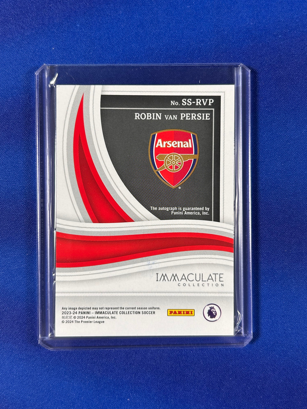 Robin van Persie 2024 Panini Immaculate Collection #SS-RVP Authentic Autograph