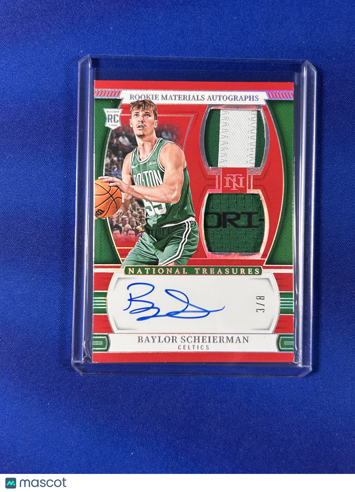 Baylor Scheierman 2025 Panini National Treasures Rookie Materials Autographs #RMD-BAY /8 Patch RC Rookie Materials Autographs