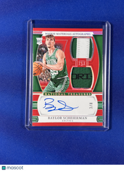 Baylor Scheierman 2025 Panini National Treasures Rookie Materials Autographs #RMD-BAY /8 Patch RC Rookie Materials Autographs