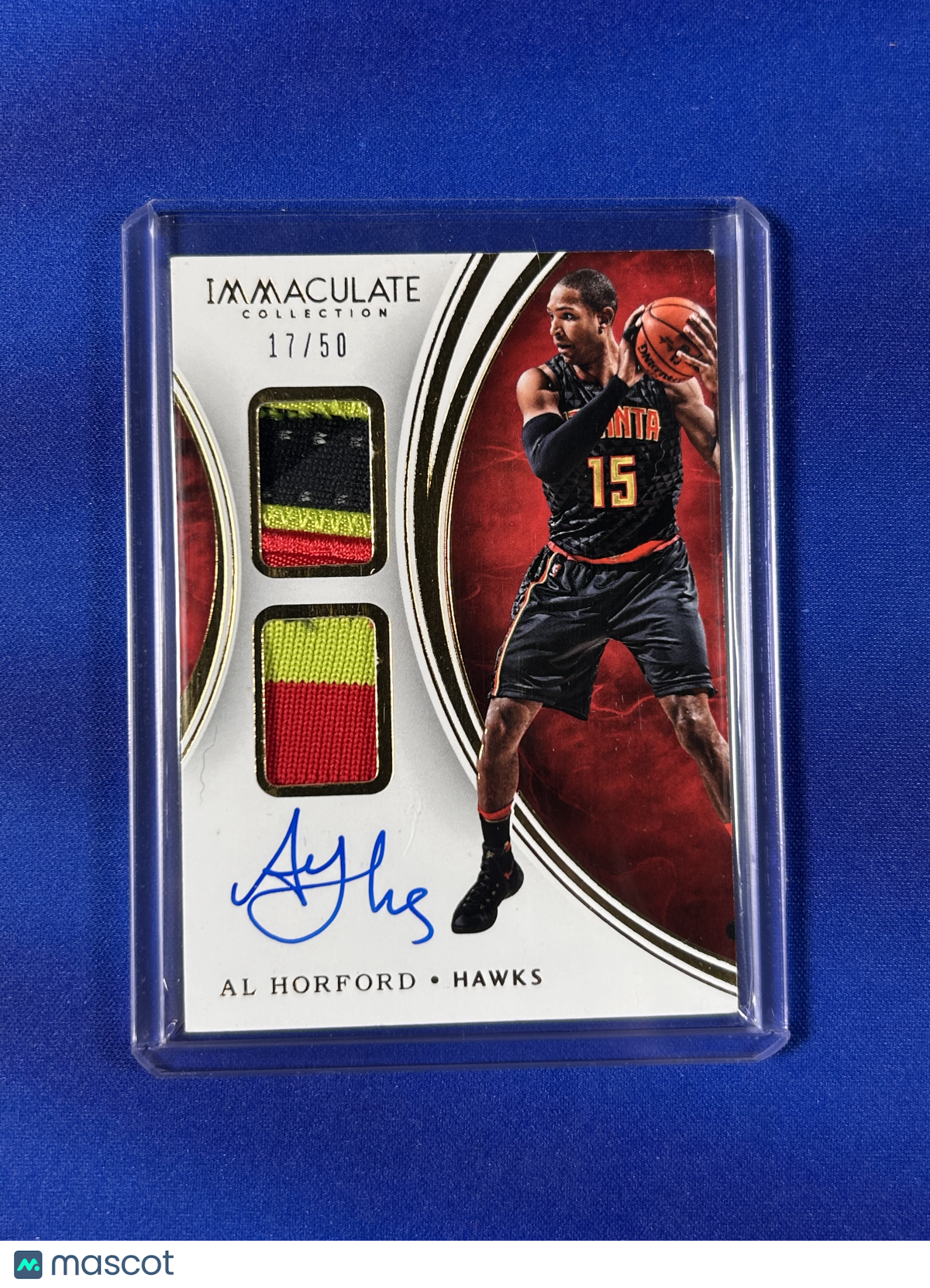 Al Horford 2016 Panini Immaculate Collection #DPA-AHO /50 Dual Patch Memorabilia
