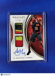 Al Horford 2016 Panini Immaculate Collection #DPA-AHO /50 Dual Patch Memorabilia