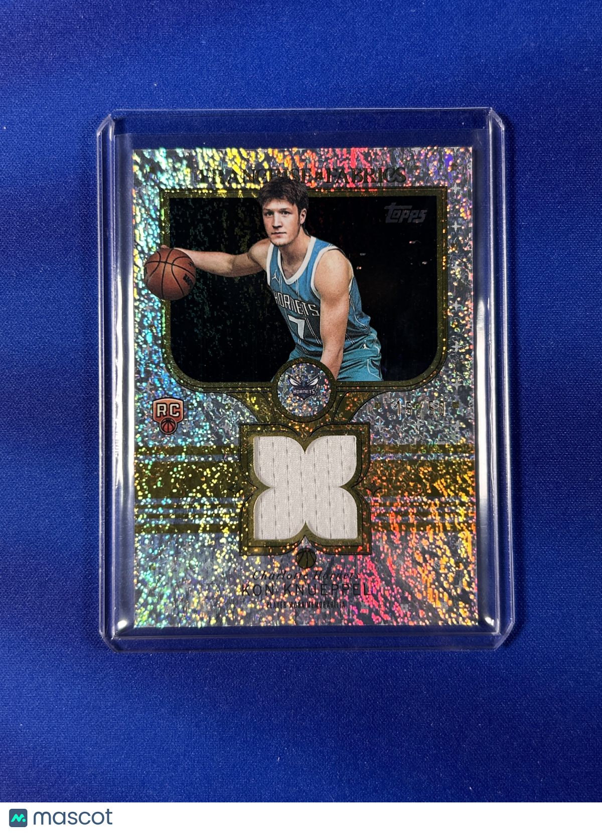 Kon Knueppel 2025 Topps Franchise Fabrics #FF-KK Cracked Ice RC Memorabilia