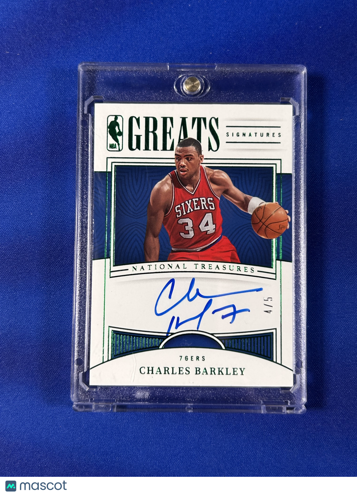 Charles Barkley 2023 Panini National Treasures NBA Greats Signatures #NGS-CBK /5