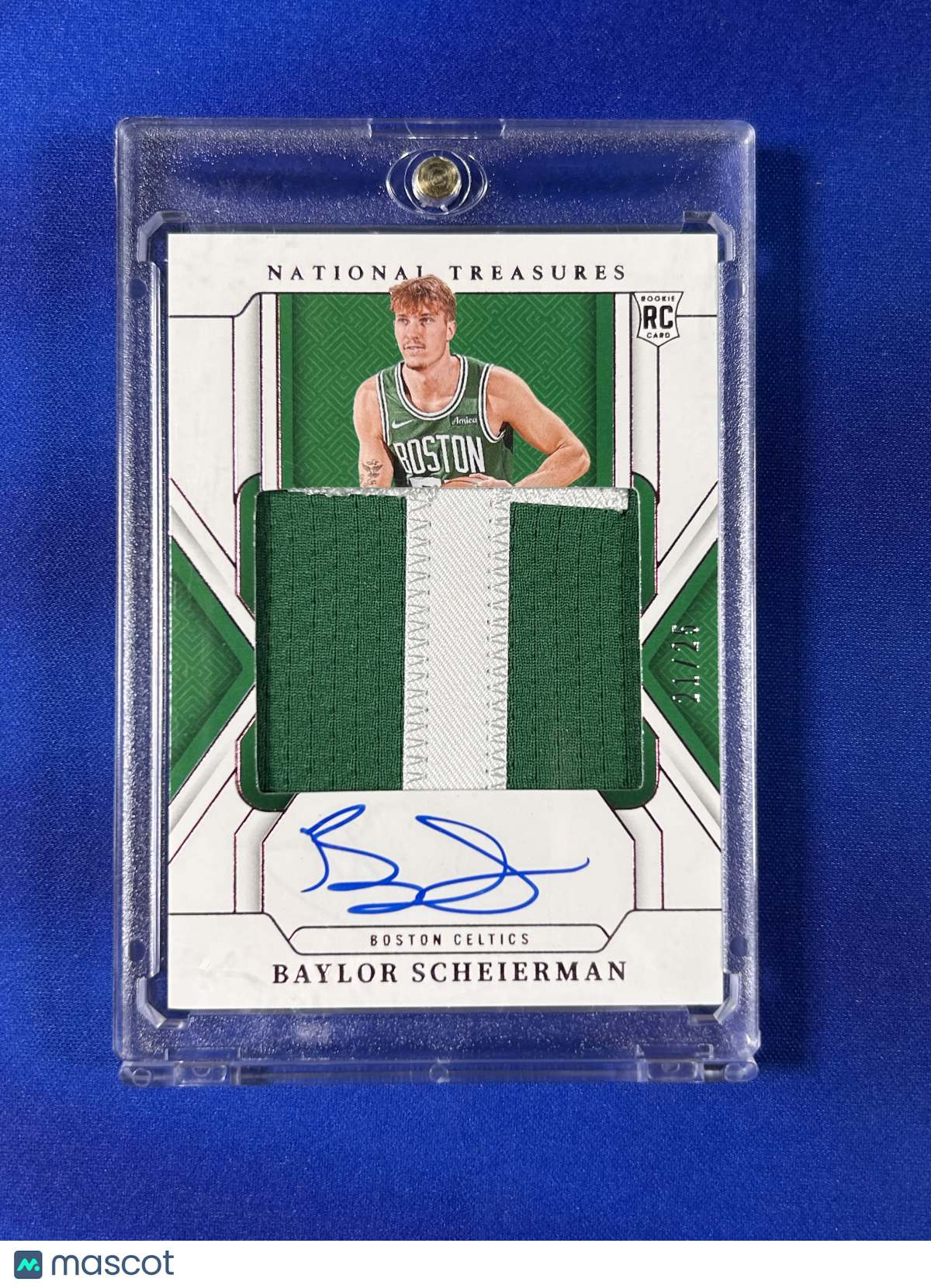 Baylor Scheierman 2025 Panini National Treasures #110 Patch RC Memorabilia