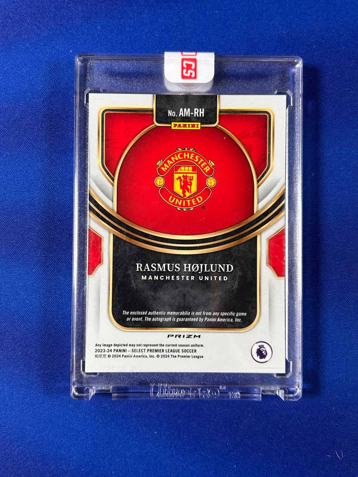 Rasmus Højlund 2023 Panini Select Prizm #AM-RH Authentic Memorabilia Memorabilia