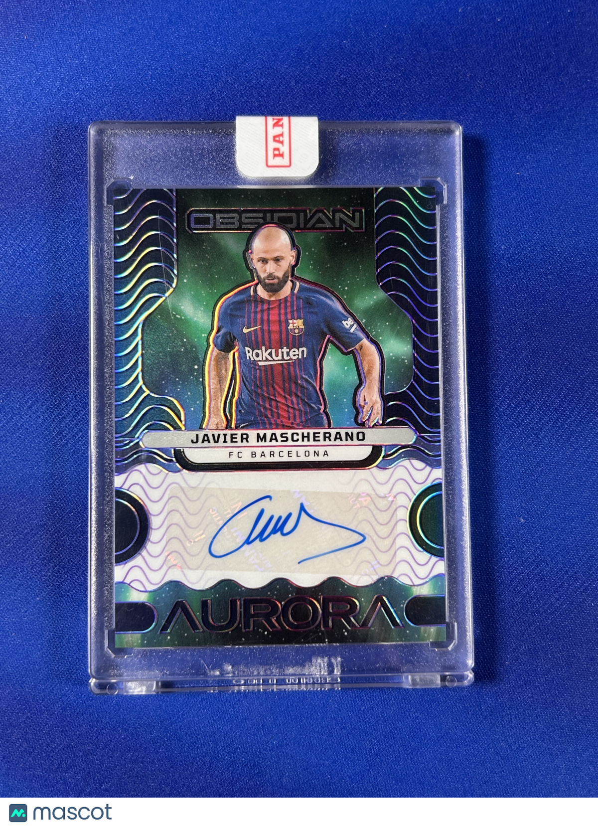 Javier Mascherano 2023 Panini Obsidian Aurora #AA-JM /50
