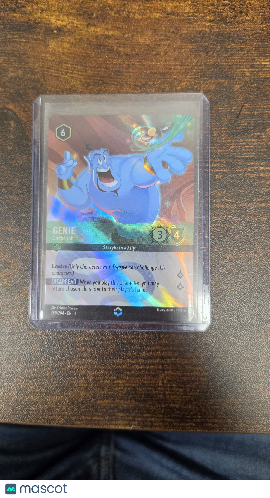 2023 Disney Lorcana The First Chapter Genie Foil On the Job Ally Evasive Storyborn