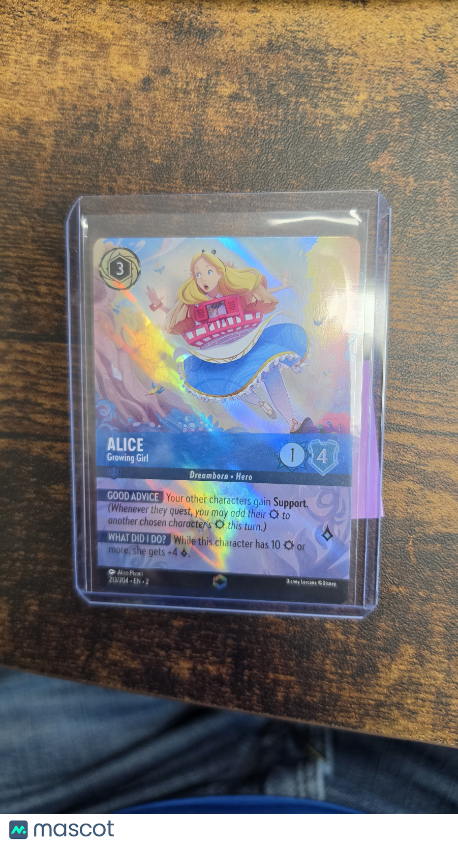2023 Disney Lorcana Rise of the Floodborn Alice Foil Growing Girl Enchanted