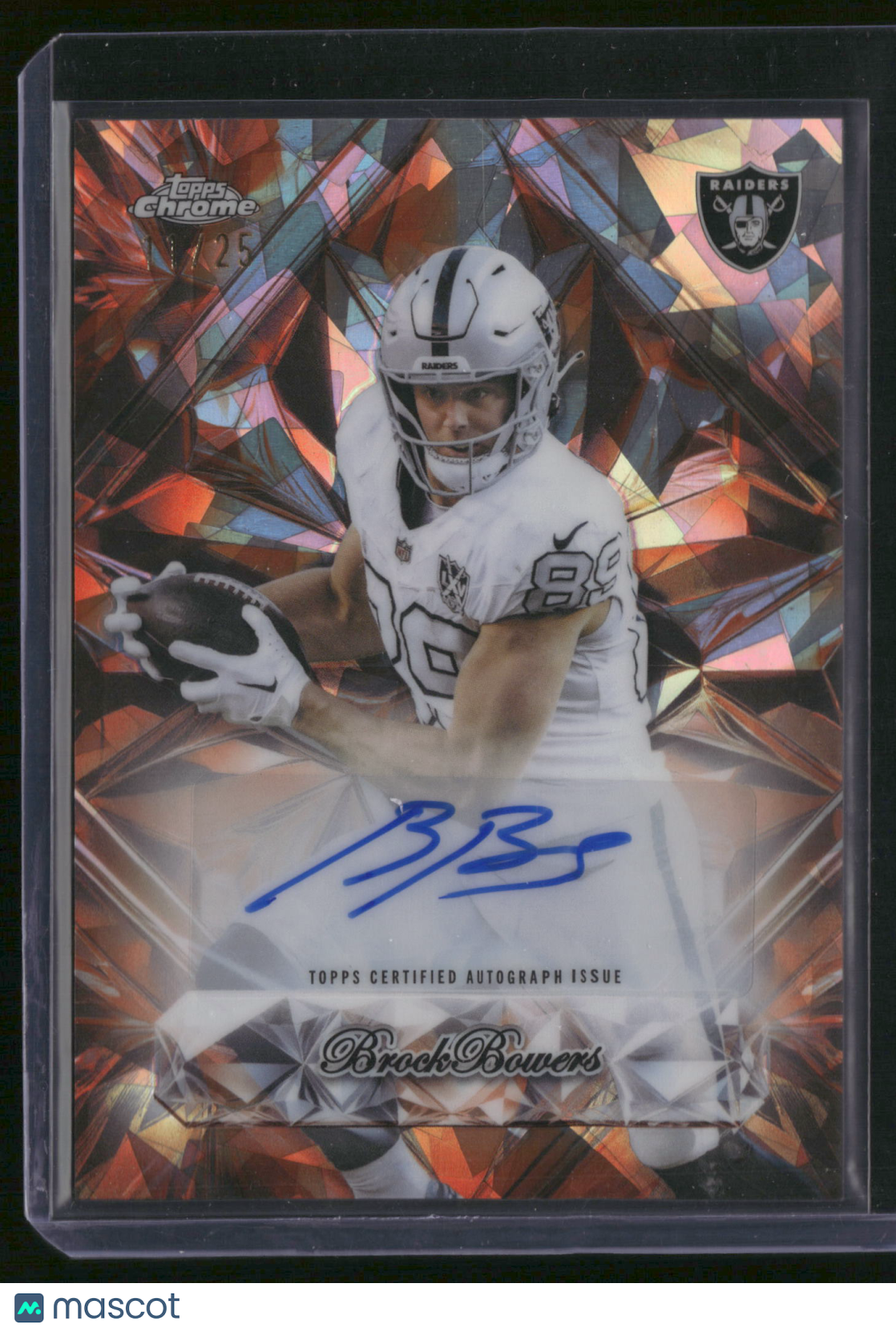 Brock Bowers 2025 Topps Chrome Sapphire Selections #SSA-BB