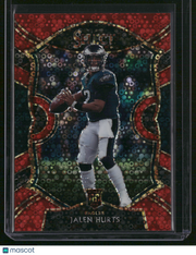 Jalen Hurts 2021 Panini Select Prizm Concourse #50 Red Disco /49