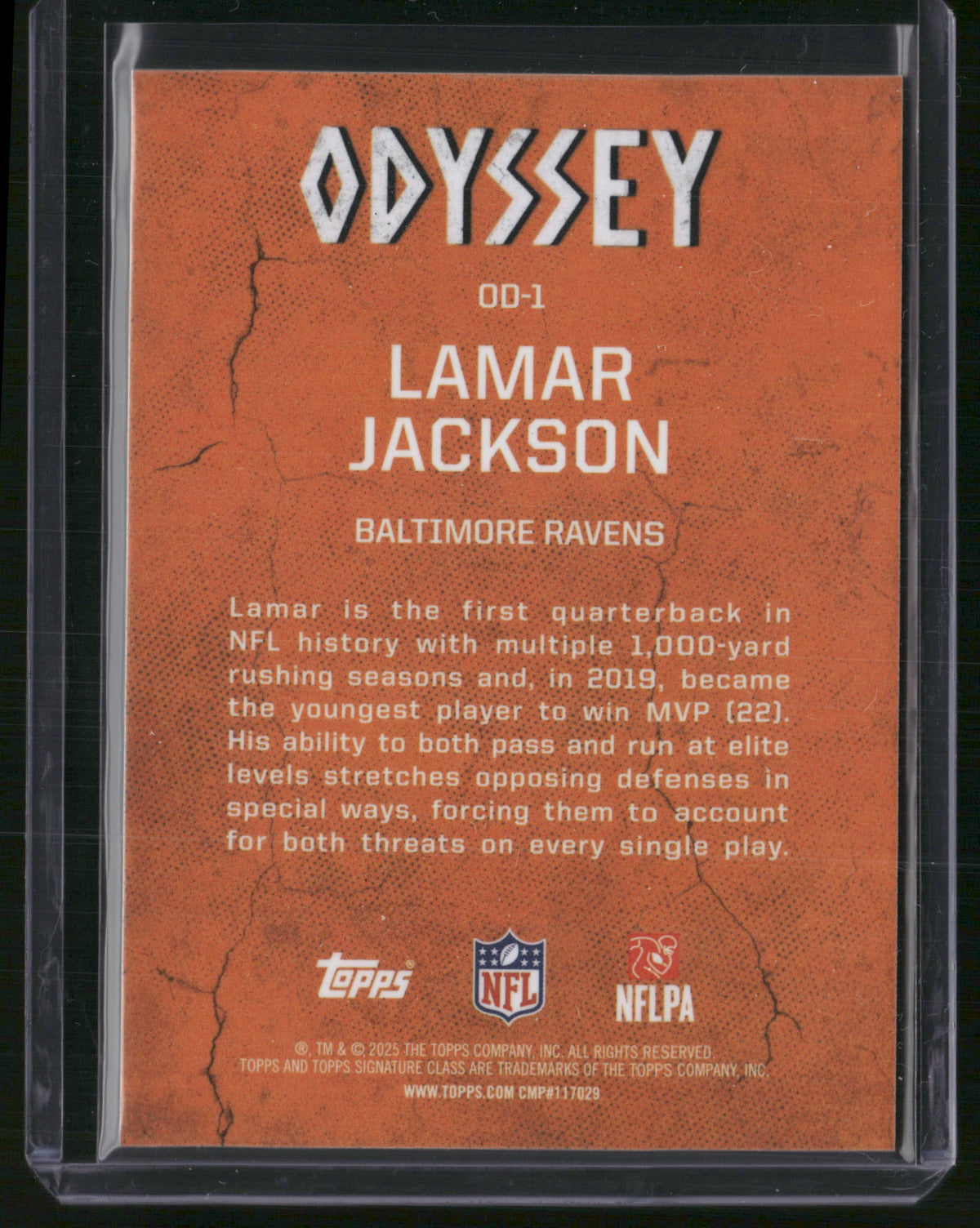 Lamar Jackson 2025 Topps Composite Odyssey #OD-1